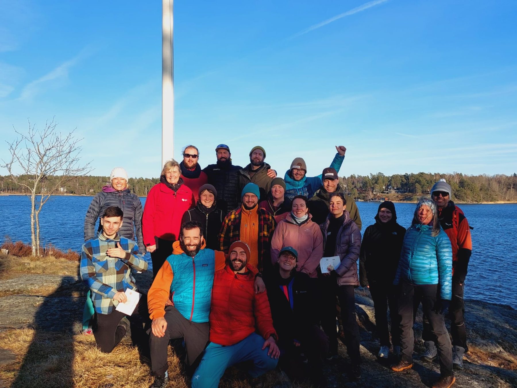 NOLS Wilderness First Aid group photo in Sweden